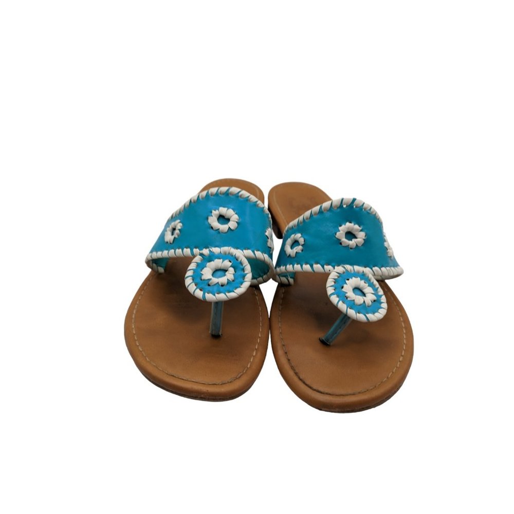 Sunsets Sweet Tea Women's Blue Slip On Flip Flops Sandals Size 8M - Picture 8 of 8